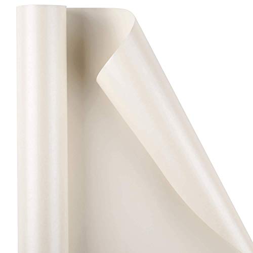 RUSPEPA Off White Matte Wrapping Paper-81.5 Sq Ft-Solid Color Pearly-lustre Paper Perfect for Wedding, Birthday, Christmas, Baby Shower -30Inch X 32.8Feet | The Storepaperoomates Retail Market - Fast Affordable Shopping