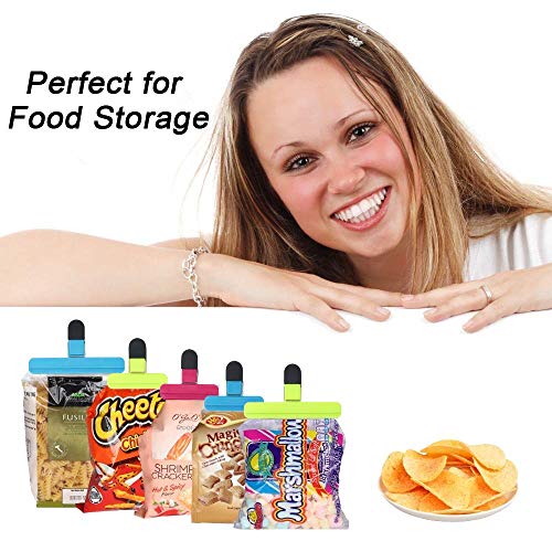 Large Chip Clips Food Clips Bag Sealing Clips with Good Grips Plastic Heavy Duty Air Tight Seal Grip Assorted Colors for Coffee Potato and Food Bags (6 Pcs) | The Storepaperoomates Retail Market - Fast Affordable Shopping