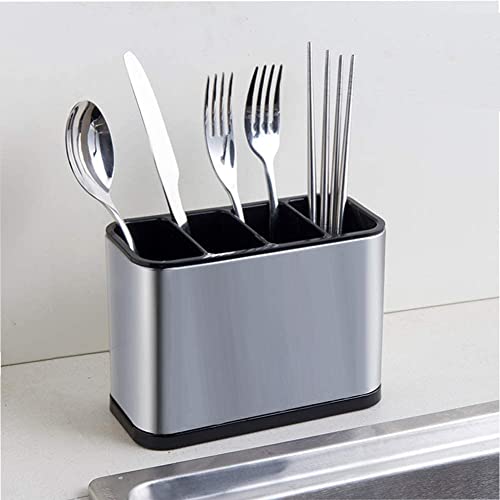 Utensil Holder Sink Caddy Sponge Holder with 4 Divided Compartments, Sturdy Stainless Steel, Rust Proof | The Storepaperoomates Retail Market - Fast Affordable Shopping