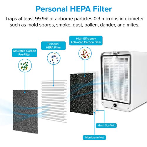 LEVOIT Air Purifier for Bedroom, HEPA Filter & Air Purifier Replacement Filter, Compatible with LV-H126 Air Purifier, Include 1 True HEPA and Activated Carbon Set, 3 Extra Pre-Filters, LV-H126-RF | The Storepaperoomates Retail Market - Fast Affordable Shopping