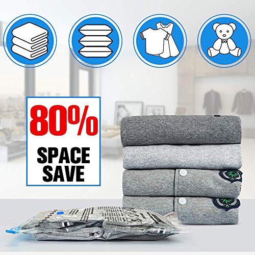 BoxLegend Premium Vacuum Storage Bags Thicker Type 8 Pack (2 Jumbo, 2 Large, 2 Medium, 2 Smaller) 80% More Space Saver Bags for Clothes, Blankets, Pillows | The Storepaperoomates Retail Market - Fast Affordable Shopping