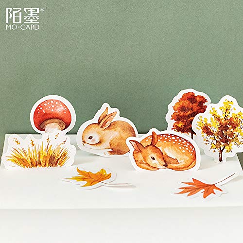 Small Scrapbooks Laptop Stickers, Doraking 46PCS Boxed Cute Autumn Style Stickers for Laptop, Scrapbooking, Suitcase (Autumn Forest, 46PCS/Box) | The Storepaperoomates Retail Market - Fast Affordable Shopping