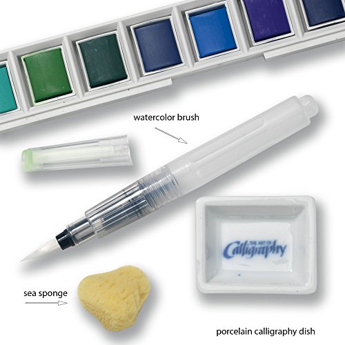 Jerry Q Art 18 Assorted Water Colors Travel Pocket Set- Quality Refillable Water Brush with Sponge – Easy to Blend Colors – Built in Palette – Perfect for Painting On The Go JQ-118 | The Storepaperoomates Retail Market - Fast Affordable Shopping