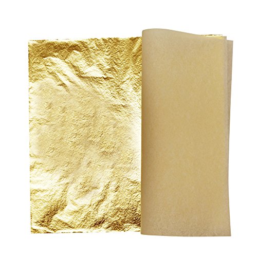 Gigules 100 Sheets Imitation Gold Leaf 5.5 x 5.5 inches Gold Foil Paper for Arts Painting Gilding Crafting Decoration | The Storepaperoomates Retail Market - Fast Affordable Shopping