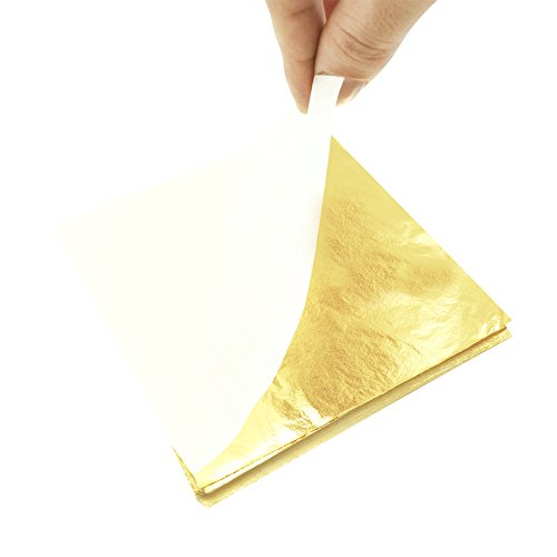 Gigules 100 Sheets Imitation Gold Leaf 5.5 x 5.5 inches Gold Foil Paper for Arts Painting Gilding Crafting Decoration | The Storepaperoomates Retail Market - Fast Affordable Shopping