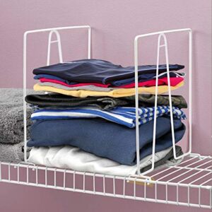 Kosiehouse Shelf Divider for Wire Shelving – Sturdy Wire Closet Shelf Divider Organizer and Storage Separator to Tidy Wardrobe Clothes