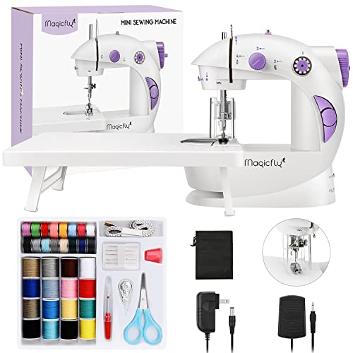 Magicfly Mini Sewing Machine for Beginner, Dual Speed Portable Sewing Machine Machine with Extension Table, Light, Sewing Kit for Household, Travel | The Storepaperoomates Retail Market - Fast Affordable Shopping