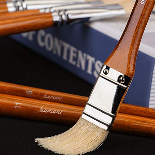 Fuumuui Oil Paint Brushes, 11pcs Professional 100% Natural Chungking Hog Bristle Artist Paint Brushes for Acrylic and Oils Painting with a Free Carrying Box | The Storepaperoomates Retail Market - Fast Affordable Shopping