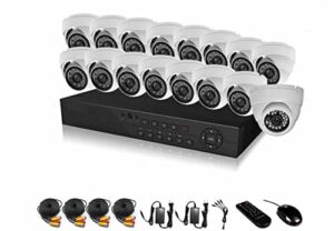 HDView 24CH Tribrid: 16 Channel DVR + 8 Channel NVR, 2.4MP 1080P HD Megapixel Security Camera Surge-Protection DVR Kit, 16 x 2.4MP 1080P Infrared Cameras Package System