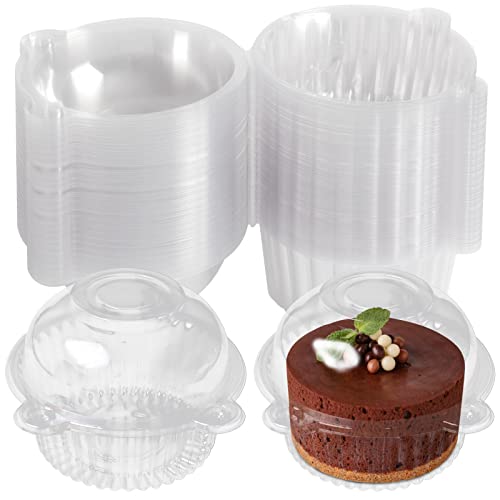 Hapy Shop 100 Pieces Plastic Single Individual Cupcake for Ice Cream,Dessert Cups,Muffin Dome Holders Cases Boxes Cups Pods | The Storepaperoomates Retail Market - Fast Affordable Shopping