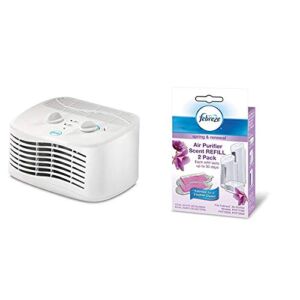Febreze FHT170W HEPA-Type Tabletop Air Purifier with Febreze Scent Refill, Spring and Renewal, 2-Pack