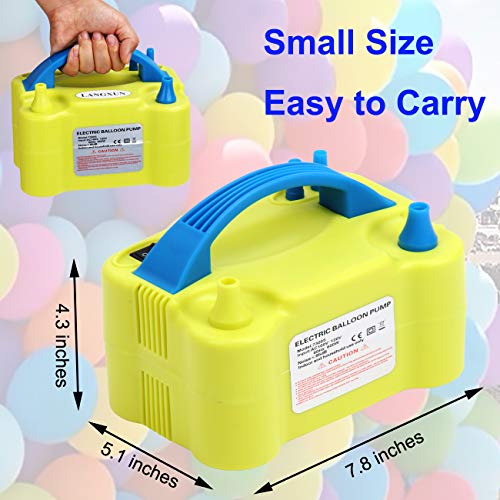 LANGXUN Portable High Power Electric Balloon Pump, Two Nozzle 110V 600W Air Blower Electric Ballon Inflator Pump for Party Latex Balloon Decoration Supplies | The Storepaperoomates Retail Market - Fast Affordable Shopping