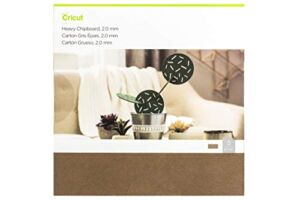 Cricut Heavy Chipboard – 11”x11” – 5 Sheets – Brown