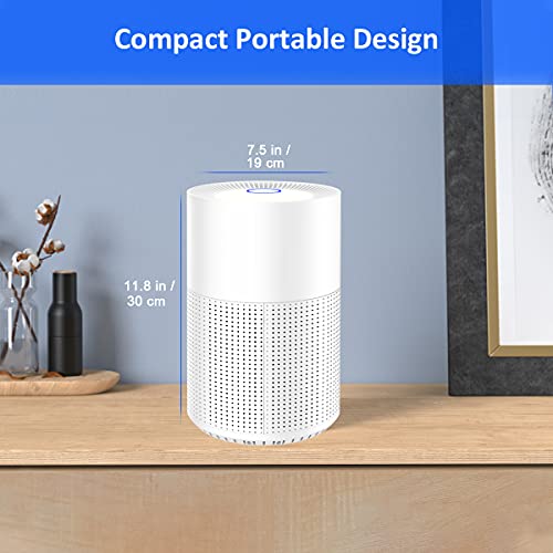 WSTA Air Purifier for Home with True HEPA Filter,Portable Desktop Air Cleaner for Room,Office,Allergies,Pets,Smoke,Dust with Night Light | The Storepaperoomates Retail Market - Fast Affordable Shopping