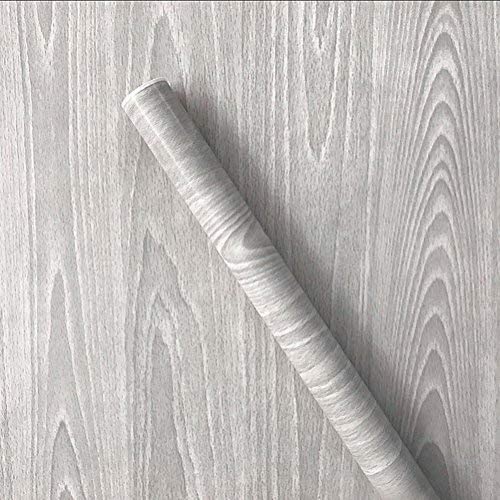 Teemall Light Gray Wood Grain Self Adhesive Sticker Wallpaper Furnitur Cabinets Wardrobe Shelf Liner 17.7 in X 98In | The Storepaperoomates Retail Market - Fast Affordable Shopping