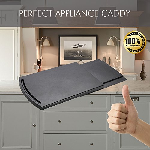 Kitchen Caddy Sliding Coffee Tray Mat, Under Cabinet Appliance Coffee Maker Toaster Countertop Storage Moving Slider – Base sliding shelf With Smooth Rolling Wheels, 2 Pack | The Storepaperoomates Retail Market - Fast Affordable Shopping
