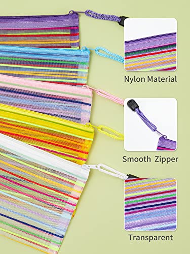 JARLINK 40 Pack 10 Colors Zipper Mesh Pouch, Pencil Storage Pouches Multipurpose Travel Bags for Office Supplies Cosmetics Travel Accessories Multicolor | The Storepaperoomates Retail Market - Fast Affordable Shopping