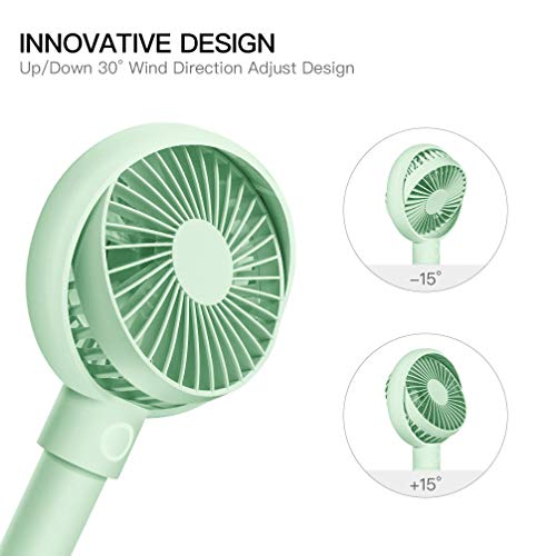 New Battery Operated Folding Fan Portable Travel Outdoor Indoor Student Mobile Phone Holder Dormitory Fan (Green) | The Storepaperoomates Retail Market - Fast Affordable Shopping