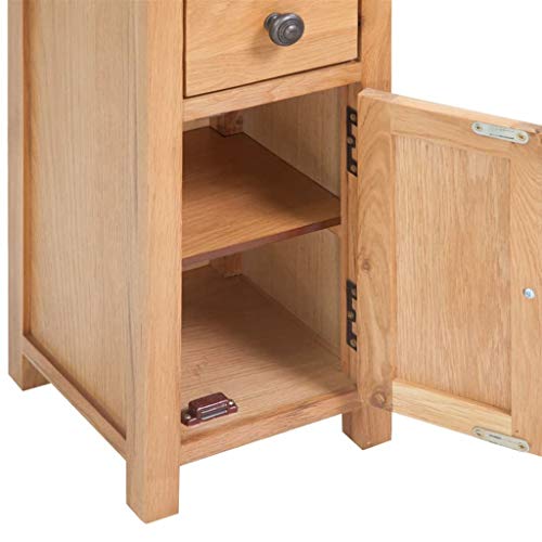 vidaXL Solid Oak Wood Corner Cabinet Brown Bathroom Shelf Cupboard Tower Unit | The Storepaperoomates Retail Market - Fast Affordable Shopping