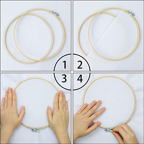Similane 5 Pieces Embroidery Hoops Bamboo Circle Cross Stitch Hoop Ring 5 inch to 10 inch for Embroidery and Cross Stitch | The Storepaperoomates Retail Market - Fast Affordable Shopping