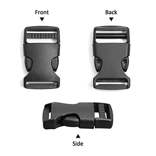 20 Pack Plastic Buckles 1 Inch Quick Side Release Buckles for Backpack Webbing Belt (Black) | The Storepaperoomates Retail Market - Fast Affordable Shopping