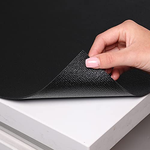 Con-Tact Brand Grip Premium Solid Thick Non-Adhesive Shelf and Drawer Liner, 18″ x 4′, Black, 6 Rolls | The Storepaperoomates Retail Market - Fast Affordable Shopping
