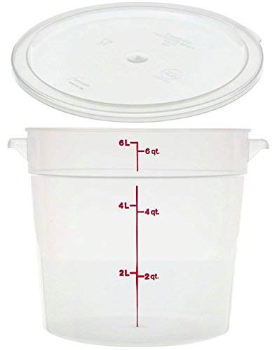 Cambro RFS6PP190 Camwear 6-Quart Round Food Storage Container with Lid | The Storepaperoomates Retail Market - Fast Affordable Shopping