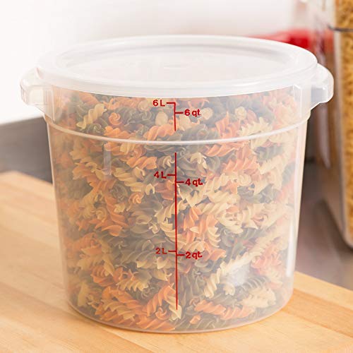 Cambro RFS6PP190 Camwear 6-Quart Round Food Storage Container with Lid | The Storepaperoomates Retail Market - Fast Affordable Shopping