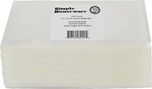 100 Count – Precut Food Vacuum Sealer Bags Storage,Quart Size 8″ x 12″ | The Storepaperoomates Retail Market - Fast Affordable Shopping