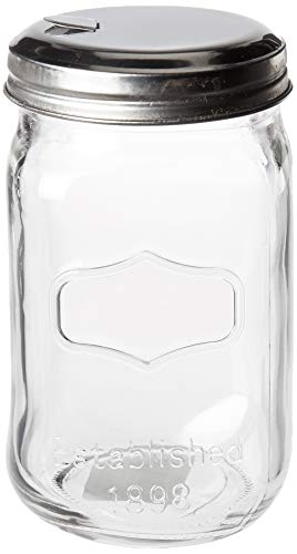 Circleware Yorkshire Mason Sugar Jar Glass Canister with Metal Lid Home Kitchen Glassware Food Preserving Storage Container for Coffee, Tea, Spices, Cereal and Farmhouse Decor, 18.25 oz, Clear | The Storepaperoomates Retail Market - Fast Affordable Shopping