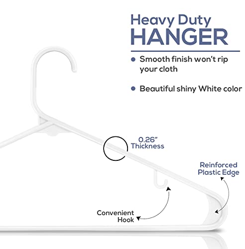Utopia Home Plastic Hangers 30 Pack – Clothes Hanger with Hooks – Durable & Space Saving Coat Hanger – Heavy Duty White Hangers for Coats, Pants, Dress, Etc. | The Storepaperoomates Retail Market - Fast Affordable Shopping