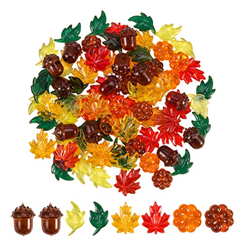 84 Pieces Acrylic Leaves Mini Acrylic Pumpkin Maple Leaves Acorns Crystals Gems for Thanksgiving Home Table Scatters Decoration Autumn Table Scatters Favor Vase Filler(5 Colors) | The Storepaperoomates Retail Market - Fast Affordable Shopping