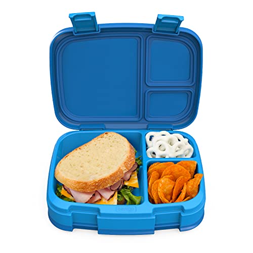 Bentgo Fresh – Leak-Proof, Versatile 4-Compartment Bento-Style Lunch Box with Removable Divider, Portion-Controlled Meals for Teens and Adults On-The-Go – BPA-Free, Food-Safe Materials (Blue) | The Storepaperoomates Retail Market - Fast Affordable Shopping