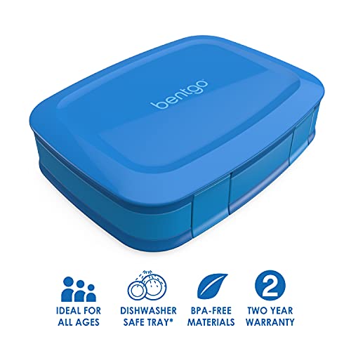 Bentgo Fresh – Leak-Proof, Versatile 4-Compartment Bento-Style Lunch Box with Removable Divider, Portion-Controlled Meals for Teens and Adults On-The-Go – BPA-Free, Food-Safe Materials (Blue) | The Storepaperoomates Retail Market - Fast Affordable Shopping