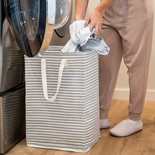 Lifewit 72L Freestanding Laundry Hamper Collapsible Large Clothes Basket with Easy Carry Extended Handles for Clothes Toys, Grey | The Storepaperoomates Retail Market - Fast Affordable Shopping