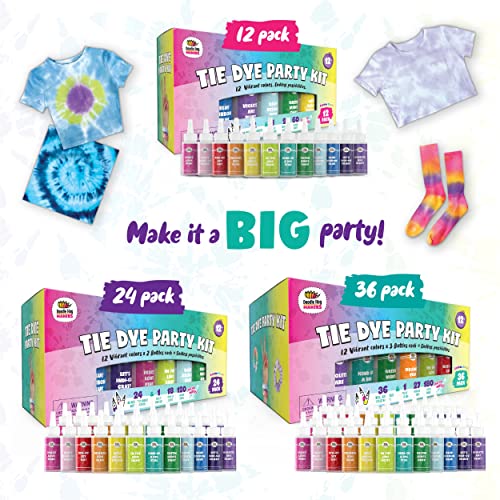 Tie Dye Kit for Kids & Adults – 12 Large Tye Dye Bottles with Tie Dye Powder, Soda Ash, Gloves – Non-Toxic Tyedyedye Kit – Decorating Dye for Clothes | The Storepaperoomates Retail Market - Fast Affordable Shopping