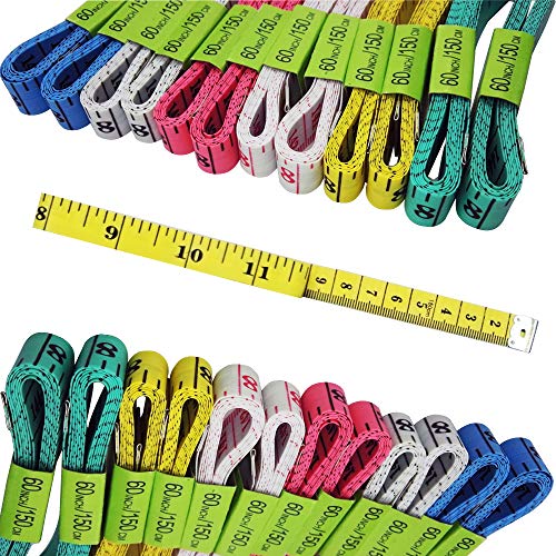 FF Elaine 24 Pcs Double-Scale 60-Inch/150cm Soft Tape Measure Ruler Bulk for Sewing Tailor Cloth Weight Loss Medical Body Measurement Sewing Supplies Knitting Projects – 6 Colors | The Storepaperoomates Retail Market - Fast Affordable Shopping