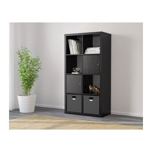 Ikea Kallax Shelving Units Insert with Door (1 Drawer, Black) | The Storepaperoomates Retail Market - Fast Affordable Shopping