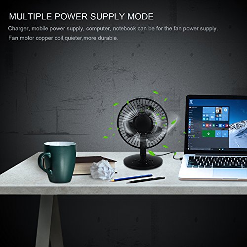 LIANGSM Oscilating Desk Fan, Rechargeable Portable Fan Quiet Battery Operated Fan & USB Fan with 70 Degree Oscillation Small Fan, 3 Speed Settings, Adjustable Tilt for Office, Bedroom | The Storepaperoomates Retail Market - Fast Affordable Shopping