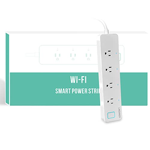 LINGANZH Smart Power Strip Surge Protector WiFi Extension Socket, Compatible with Amazon Alexa and Google Home, Smartphone App Control Appliances, Individual Control, Timing Schedule, No Hub Required | The Storepaperoomates Retail Market - Fast Affordable Shopping