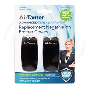 AirTamer Advanced Personal Air Purifier Replacement Negative Ion Emitter Covers – Made for AirTamer Model A315 (Black, 2-pack)