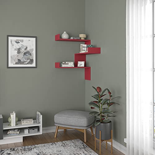 Ada Home Décor Walker Wall Shelf, 24″ x 35″ x 9″, Burgundy | The Storepaperoomates Retail Market - Fast Affordable Shopping