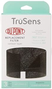 Leitz Dupont Carbon Layer Replacement TruSens Z-2000 Air Purifier, 3 Pack, One Size, Black
