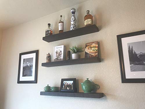 Joel’s Antiques Floating Wall Shelf – 42-Inch Wood Decor & Shelving for Bathroom, Kitchen, Living Room, Bedroom, & Farmhouse – Wall-Mounted Rustic Stand, Wooden Hanging Display – Black, 42″ x 6″ x 2″ | The Storepaperoomates Retail Market - Fast Affordable Shopping