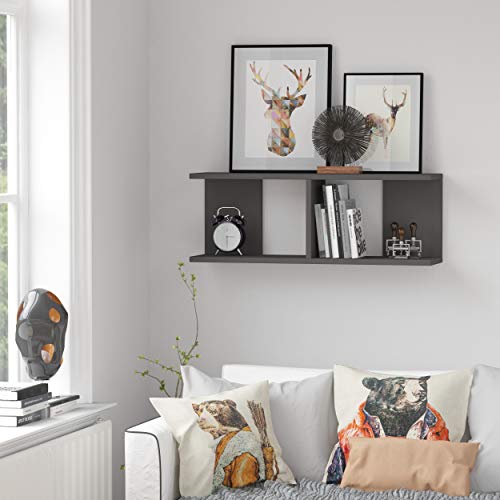 Ada Home Décor Warwick Wall Shelf, 32” x 12” x 8”, Anthracite | The Storepaperoomates Retail Market - Fast Affordable Shopping