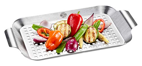GEFU Stainless Steel Vegetable Barbecue Cooking Dish, 33 x 18,7 x 2,5 cm | The Storepaperoomates Retail Market - Fast Affordable Shopping