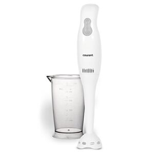 Courant CHB-2001CW 2 Speed Electric Hand Blender with 30 Oz Measuring Cup, White