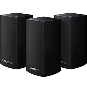 (Discontinued by Manufacturer) Linksys Velop AC1200 Dual-Band Whole Home WiFi Intelligent Mesh System, 3-Pack Black