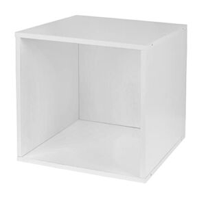 Niche Cubo Stackable Storage Cube – White Wood Grain