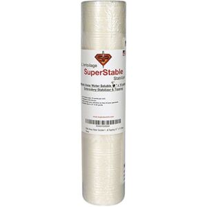 Wash-Away Water Soluble Stabilizer 9 inch x 10 Yard Roll. SuperStable Machine Embroidery Stabilizer & Topping